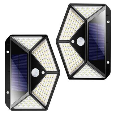 Imagem de Luminaria Solar 100 Leds Sensor Movimento 3 Funçoes 2 Uni