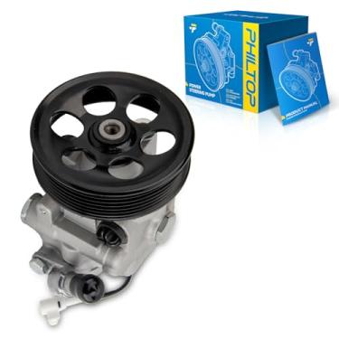 Imagem de PHILTOP Bomba de direção hidráulica 21188 com polia, adequada para Outback 3.0L 2005-2009, Legacy 3.0L 2008-2009, substitui OE 21188, 34430AG011, 34430AG0119L, 3970, M045237