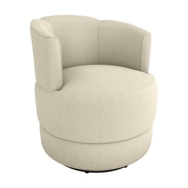 Imagem de Poltrona Decorativa Giratória Base De Ferro Marselha Boucle Bege Matrix Boucle Bege