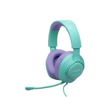 Imagem de Fone de Ouvido JBL Quantum 100 M2 Headset Gamer Ciano e Lilás Microfone Boom Destacável