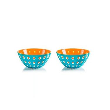 Imagem de Conjunto De Bowls Em Acrílico Azul E Laranja Le Murrine 12Cm 2 Peças - Guzzini