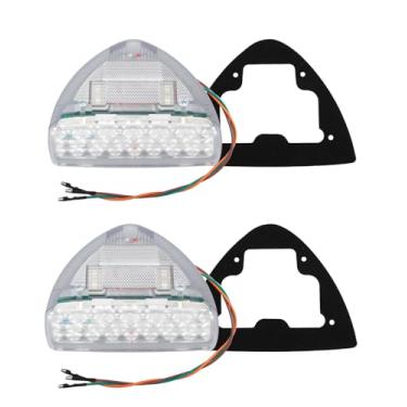 Imagem de Farol 31 LED Indicadores de seta Luzes de Parque de Corrida Âmbar, Apto para Peterbilt 359 357 365 378 379, Farol Triângulo Esquerda e Direita Universal, Lente Transparente, 2 Peças