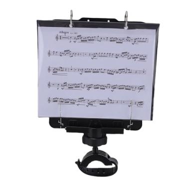 Imagem de Asixxsix Lira de Marcha de Trompete, Alça de Silicone Ajustável Com Rotação de 360° Com 5 Mangas de Recarga, Suporte de Música de Trompete para Suporte de Partituras de Trompete,