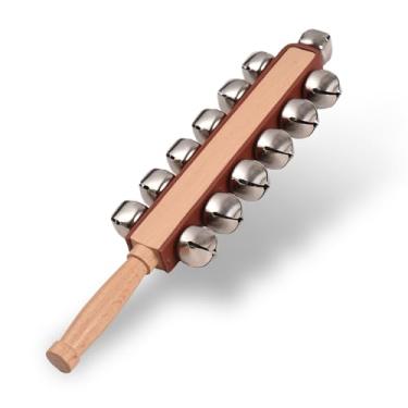 Imagem de Tambores de Sino Mão Bastão Chocalho Madeira Instrumento Percussão Musical Sinos para Férias Casamento Aniversário Festa Favors