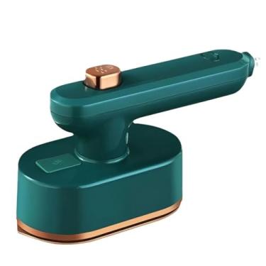 Imagem de Mini Ferro a Vapor Rotativo Portátil - Ideal para Viagens e Uso Doméstico (Verde)