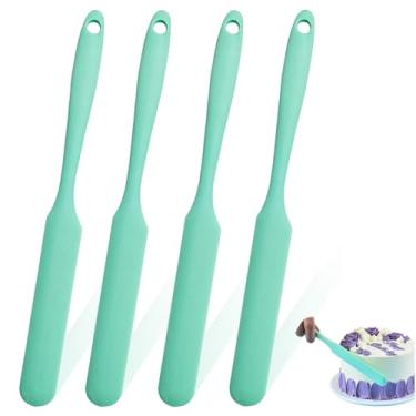 Imagem de Conjunto de espátula de silicone de 4 peças, espátula fina de cabo longo e raspador de pote para frascos, respingos de fermento, garrafas e recipientes, espátulas antiaderentes resistentes ao calor
