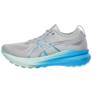 Imagem de ASICS Tênis de corrida feminino Gel-Kayano 31, Cinza Piemonte/Digital Aqua, 34