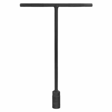 Imagem de HARFINGTON Soquete de chave em T 16 mm de aço de carbono métrico de 6 pontos com alcance longo para reparo de motocicletas e bicicletas, cinza, preto