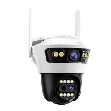 Imagem de ANJ.GG Câmera de Segurança Wi-Fi IP PTZ 360° HD, Uso Interno/Externo, Estilo Domo, 1080p, Detecção de Movimento, Monitoramento Residencial, X2, Sem Fio/Com Fio, Visão Noturna, AC/DC, Wi-Fi