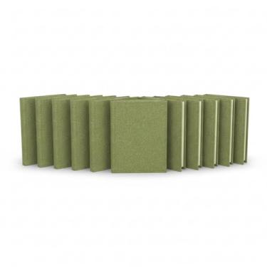 Imagem de Caderno Executivo Mini com Capa Dura, 50 Folhas sem Pauta, Sticky Notes Inclusos, 10,5 x 8 x 1,2 cm, Cores Sortidas em Verde, Marrom e Bege (10, Verde)