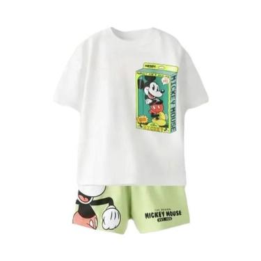 Imagem de Conjunto De Roupas De Verão Disney Para Crianças Camiseta De Manga Cur
