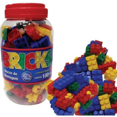 Imagem de Brinquedo para Montar BRICKS Blocos de Montagem 100 Peças