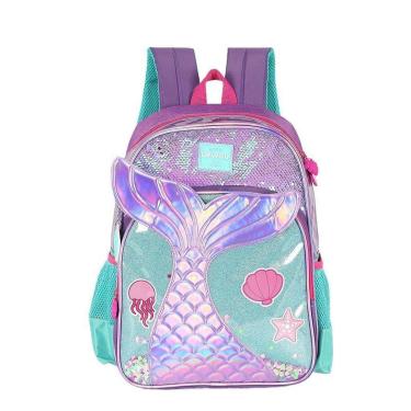Imagem de Mochila de Costas Luxcel Up4You Sereia Fundo do Mar Roxo-Feminino