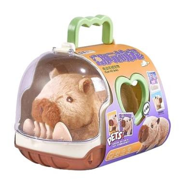 Imagem de Brinquedo Capivara de Pelúcia Interativa com Sons e Movimentos Recarregável | Capivara Elétrica De Pelúcia (Marrom)