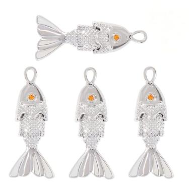 Imagem de Coiris Pingente de Peixe Dourado 3D Animal Marinho DIY Pulseira, Brincos, Miçangas e Decorações para Fazer Joias