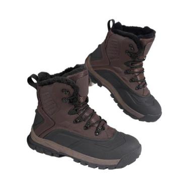 Imagem de Botas De Neve Masculinas De Inverno Quentes, Antiderrapantes E Imperme