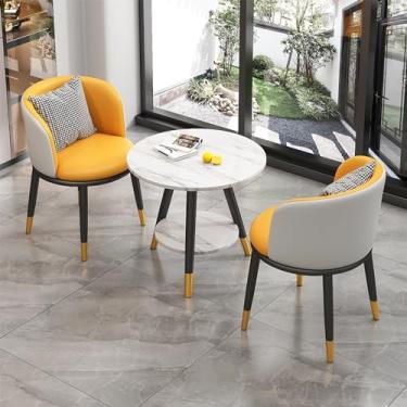 Imagem de Conjunto de mesa e cadeira de clube de recepção de escritório, conjuntos de mesa de negociação para sala de conferências, sala de estar, varanda, sala de estar, mesa de jantar redonda simples, móveis