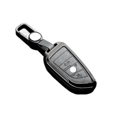 Imagem de Capa de couro para chave de carro Capa protetora Compatível com BMW X1 X3 X5 X6 X7 1 3 5 6 7 Série G20 G30 G11 F15 F16 G01 G02 F48 Acessórios(C-grey keychain)