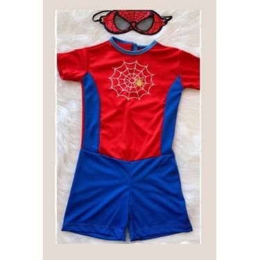 Imagem de Fantasia Infantil Luxinho Menino Aranha vermelho