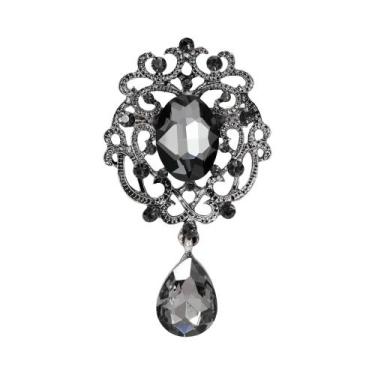 Imagem de Broche De Flor Com Strass Unissex Para Mulheres, Pingente De Vidro Par