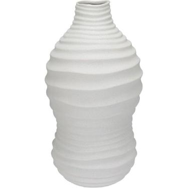 Imagem de VASO DECORATIVO ENFEITE CASA HOME&CO CERÂMICA 42x22x22cm MARFIM