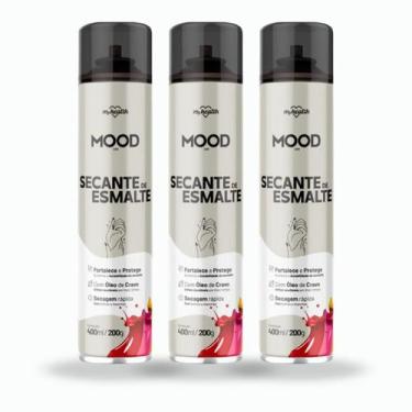 Imagem de Kit 3 Secante de Esmalte AE Mood 400ml Spray Unha Rápida - My Health