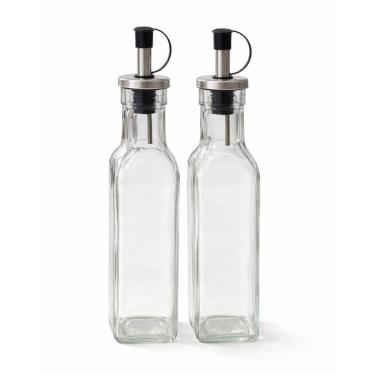 Imagem de Porta Azeite e Vinagre Vidro 250ml Galheteiro Dosador Azeiteira Vinagreira Cozinha