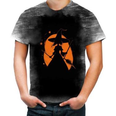 Imagem de Camiseta Desgaste Bruxa Halloween Laranja Festa 6 - Kasubeck Store®, B