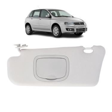 Imagem de Quebra Sol Cinza Claro com Espelho Fiat Stilo 2003 a 2010 Lado Esquerd