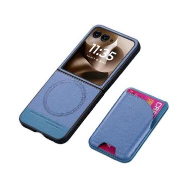 Imagem de Capa De Telefone Em Couro Para Motorola Razr 60 50 40 Ultra Com Porta 