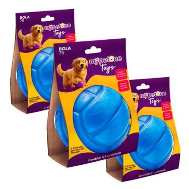 Imagem de Combo 3 Bola Lisa TR 75 Mypetone - Azul