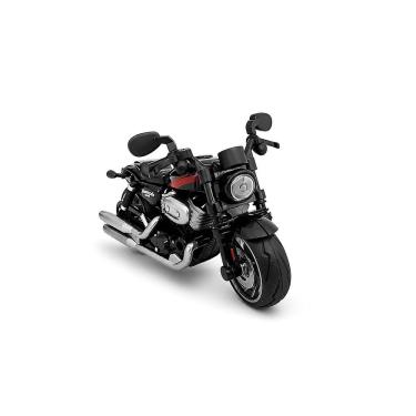 Imagem de Motocicleta de Brinquedo com Fricção 1:14 Mini Moto de Viagem Preta em Plástico Resistente Draik