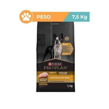 Imagem de Ração Pro Plan Frango Controle Peso Cães Pequenos 7,5kg