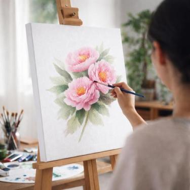 Imagem de Kit 3 Painel Para Pintura 40x50 Profissional Artístico em Algodão Pron
