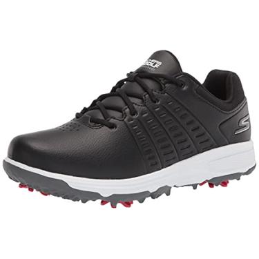 Imagem de Skechers Tênis de golfe feminino Go Jasmine Spiked impermeável, Preto, 39