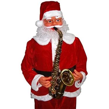 Imagem de Papai Noel com Sensor Musical Dança e Saxofone 1,80cm