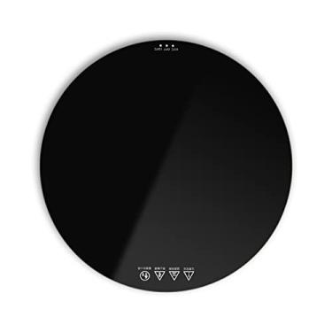 Imagem de scosao Bandejas elétricas de aquecimento para alimentos com 2 temperaturas ajustáveis (65 °C/120 °C), bandejas redondas de aquecimento para bufê, bandeja de festa para cozinha, buffet, jantar em casa, prato de aquecimento