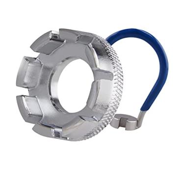 Imagem de LETUSPORT Chave de ajuste de raio de bicicleta conjunto de 2 ferramentas de ajuste de aro de bicicleta (prata e azul)