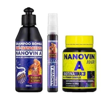 Imagem de Nanovin A Shampoo + Tonico 30ml + Suplemento Em Cápsulas