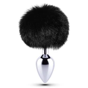 Imagem de Plug Anal rabo de Coelho Pompom Preto - Sex shop
