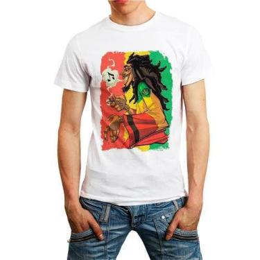 Imagem de Camiseta De Banda Bob Marley Reggae Camisa Adulto Infantil - Vetor Cam