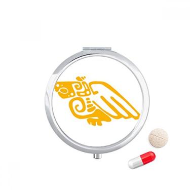 Imagem de Porta-comprimidos de águia mexicana Totems Mexicana Civilização Bolso Caixa de armazenamento de remédios