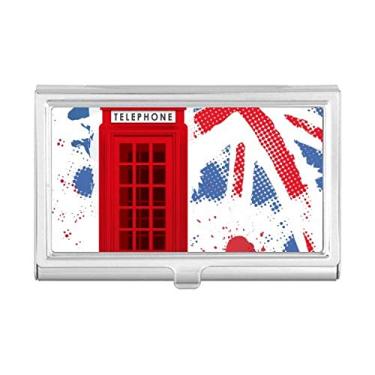 Imagem de Carteira de bolso com bandeira de Londres da Grã-Bretanha, Reino Unido, cabine de telefone vermelha