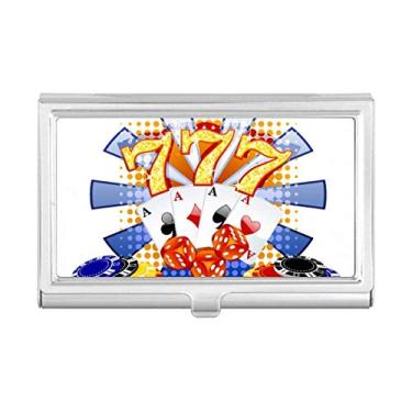 Imagem de Casino Dice Chips Poker Ilustração Porta-cartão de visita Caixa de bolso Carteira