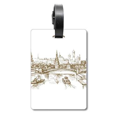 Imagem de River Bridge — Bolsa de viagem com etiqueta para cartão de bagagem