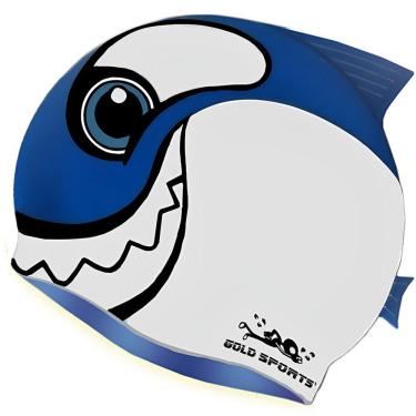 Imagem de Touca De Natação Gold Sports Kids Happy Shark De Silicone