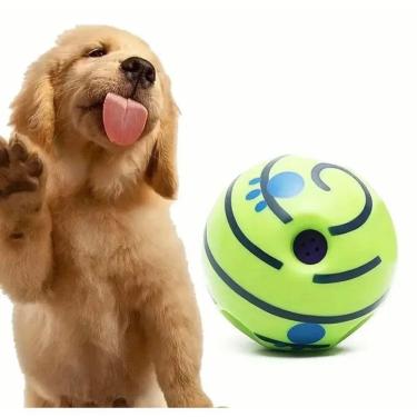 Imagem de Bola Brinquedo Interativo Divertido Com Sons Para Cães - 14Cm