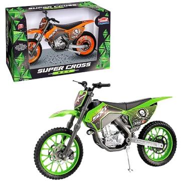 Imagem de Moto de Brinquedo Infantil Super Cross Pneus de Borracha e Suspenção Sortida Usual