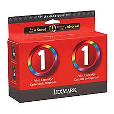 Imagem de Cartucho de tinta Lexmark 18C0948 1 X2300 X2310 X2330 X2350 X2450 X2470 X3370 X3450 X3470 Z730 Z735 (cor, pacote com 2) em embalagem de varejo