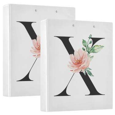 Imagem de Pastas de caderno de flores em aquarela de 3,8 cm, anéis redondos, fichários para caderno com prancheta, pacote com 1/2, material escolar, 200 folhas x